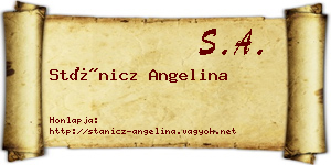 Stánicz Angelina névjegykártya
